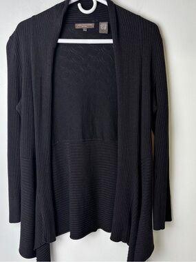 Linda Matthew’s Black Open Front Cardigan